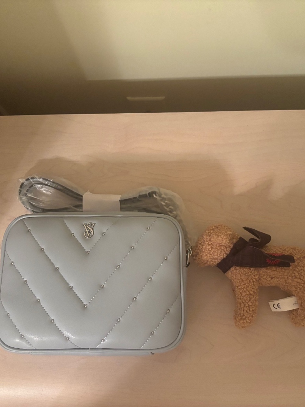 Sale! Beautiful New Victoria’s Secret Artic Blue Crossbody Bag & VS Puppy Set